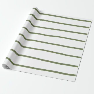 Papel De Presente Farmhouse Green Striped