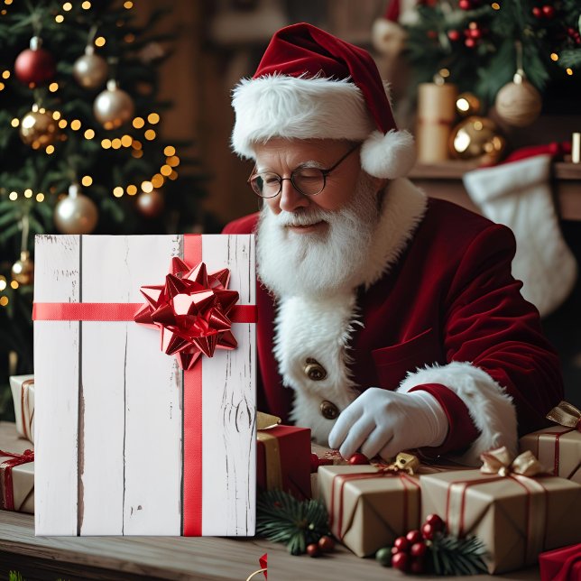 Papel De Presente Farmhouse Russo - Madeira em Desconforto (Criador carregado)