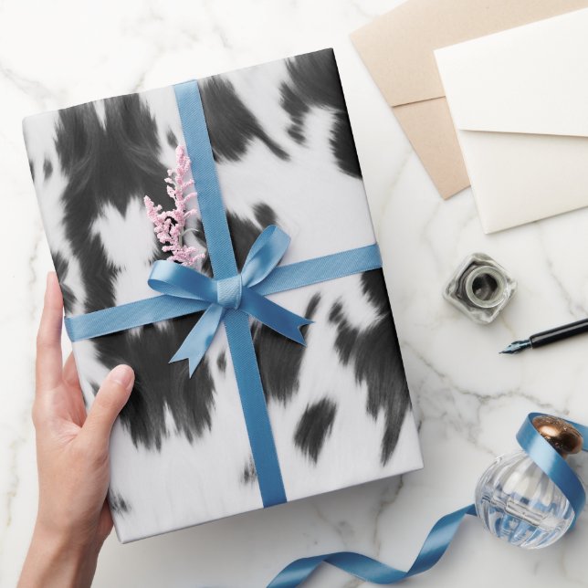 Papel De Presente Farmhouse Russo Western Country Cowboy Impressão (Presentear)