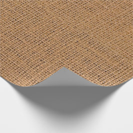 Papel De Presente Farmhouse tan grain sack burlap tecido russa