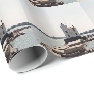 Papel De Presente Farol do Lago Erie