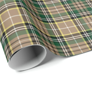 Papel De Presente Farrell Clan Tartan - Padrão Irlandês de Xadrez