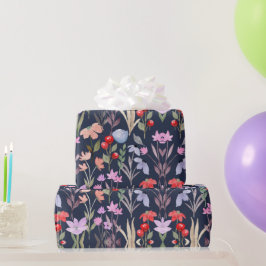 Papel De Presente Fashion Botânico Padrão da Superfície Floral