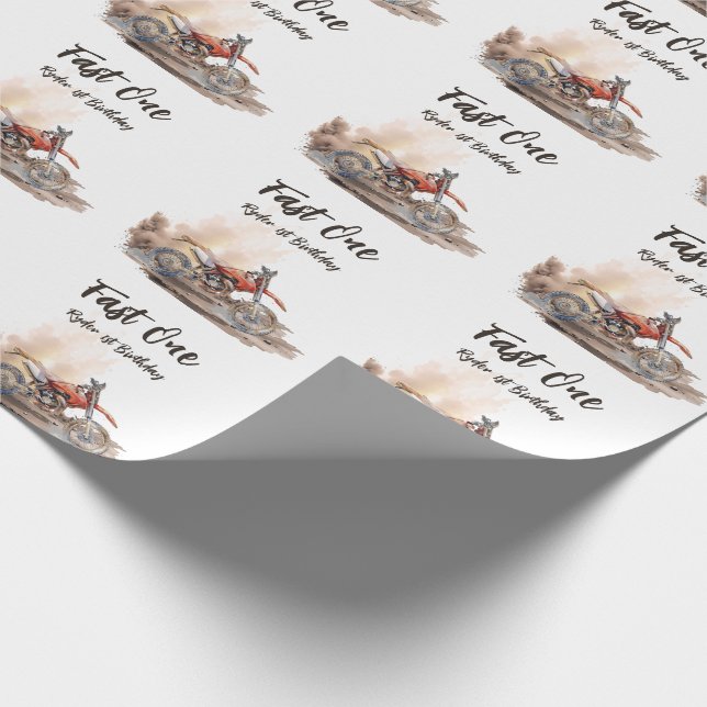 Papel De Presente Fast One Little Racer First Birthday (Ponta)