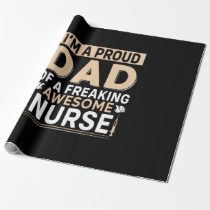 Papel De Presente Father's Day Proud Dad Of A Nurse