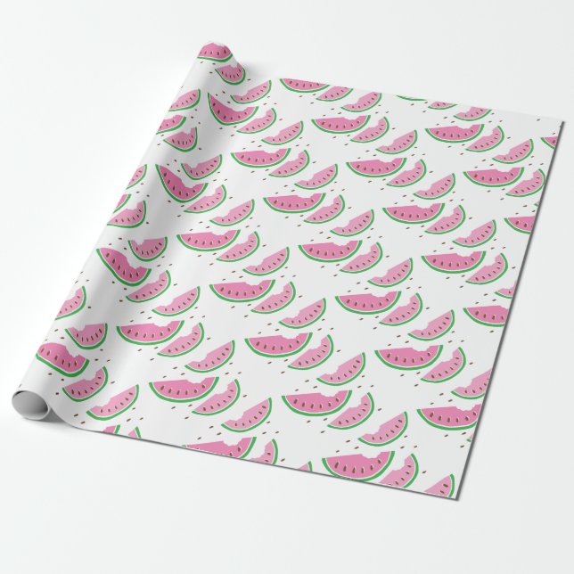 Papel De Presente fatias da melancia (Desenrolado)