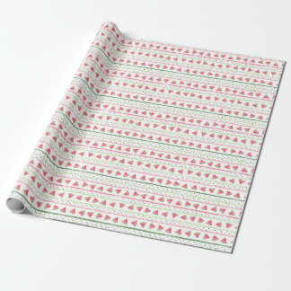 Papel De Presente Fatias De Melancia: Fitas Sem Costura De Aquarelas