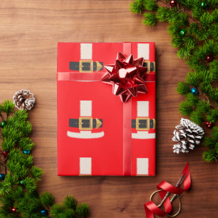 Papel De Presente Fato de Natal do Papai Noel Vermelho Festa de Nata