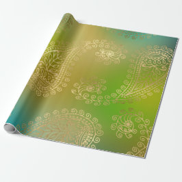 Papel De Presente Faux Gold Foil Arabian Pattern