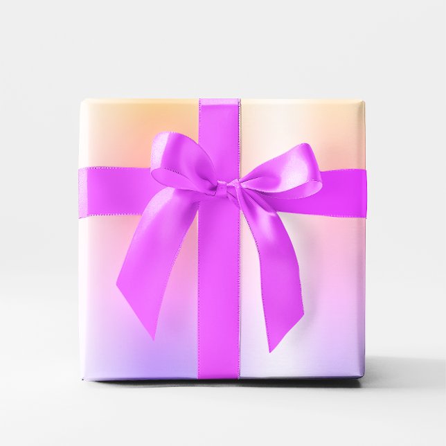 Papel De Presente Faux Pastel Arco-íris Folha Ombre (Faux Pastel Rainbow Foil Ombre Wrapping Paper)