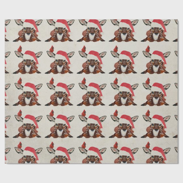 PAPEL DE PRESENTE FAWN & CARDINAL CHRISTMAS (Aberto)