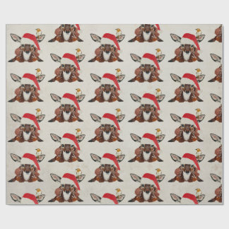 PAPEL DE PRESENTE FAWN & GOLDEN BIRD CHRISTMAS