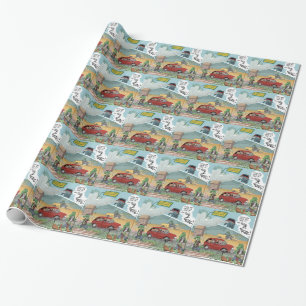 Papel De Presente Fazenda de Crocodilos Divertida