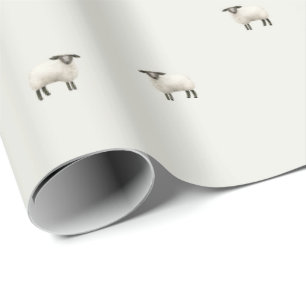Papel De Presente Fazenda fofa - mini cordeiro ovelha