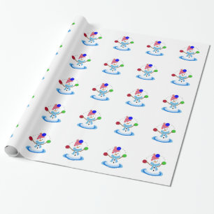 Papel De Presente Fazendo malabarismo com Snowman Whimsy