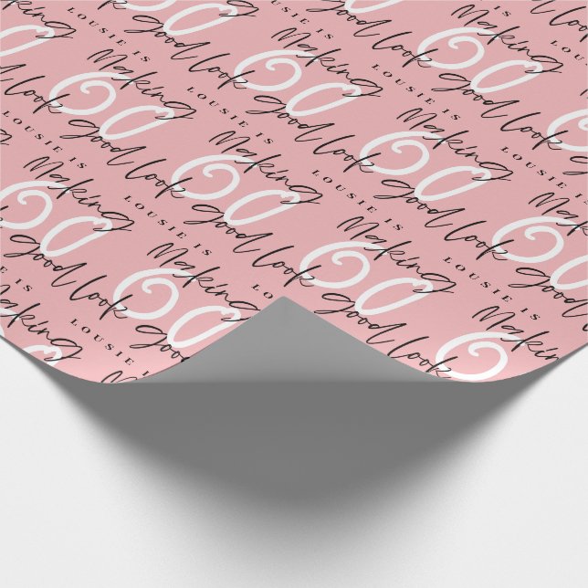 Papel De Presente Fazer 60 parece bom presente de aniversário (Ponta)