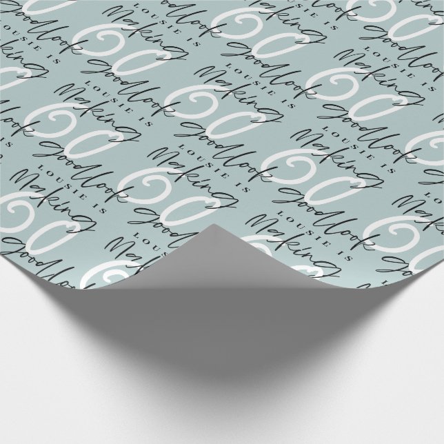 Papel De Presente Fazer 60 parece bom presente de aniversário (Ponta)