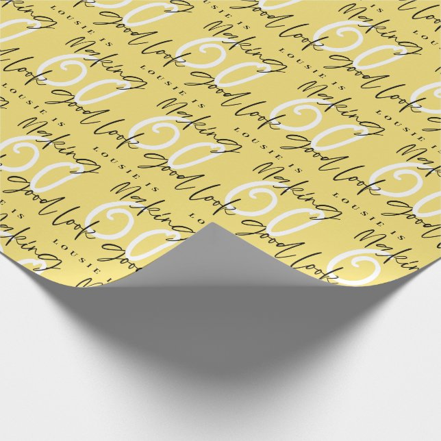 Papel De Presente Fazer 60 parece bom presente de aniversário (Ponta)