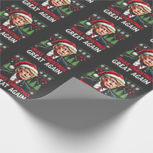 Papel De Presente Fazer Excelente De Natal Novamente Feio Trump Do S