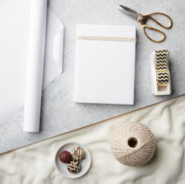 Papel De Presente Fé sobre o medo Dourado e branco