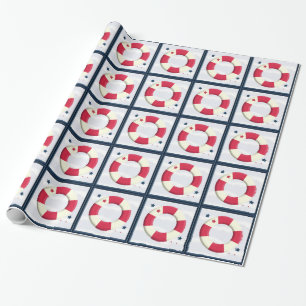 Papel De Presente Fecho de Design do protetor de vida em cuada náut