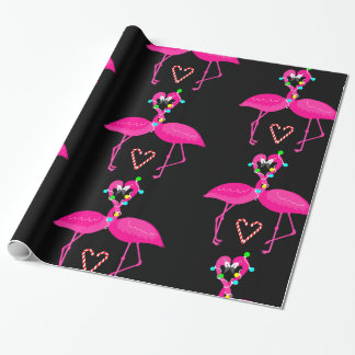 Papel De Presente feioso de natal flamingo candy