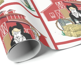 Papel De Presente Feira de Casal de Cartoon Ocidental