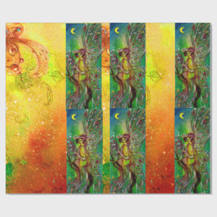 PAPEL DE PRESENTE FEIRA DE NATAL VERDE,ESPUMANOS DOURADOS,SUÍNOS FL