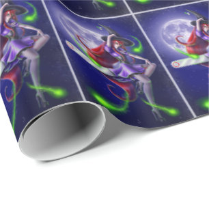 Papel De Presente Feiticeira de abóbora de aboborinhas