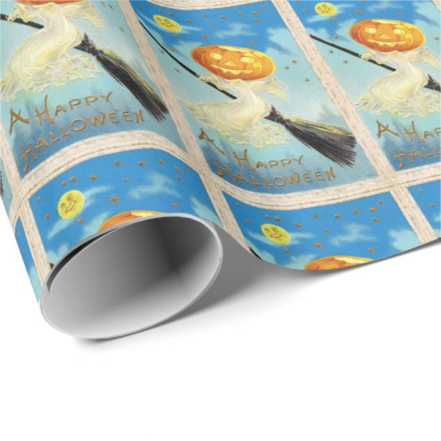 Papel De Presente Feiticeira de abóbora de aboborinhas (Ponta do rolo)