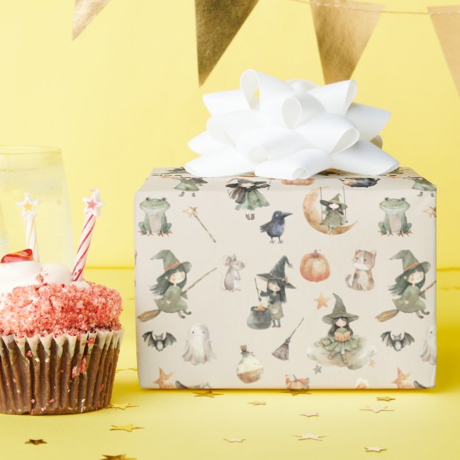 Papel De Presente Feiticeiras bonitas - Aniversário do Dia das Bruxa (Festa de aniversário)