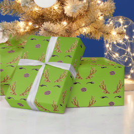 Papel De Presente Felicidade de Natal para Reindeer