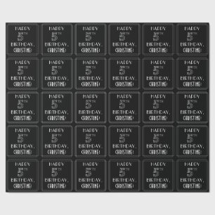 Papel De Presente FELIZ 5 BIRTHDAY; Art Deco Style w/ Custom Name