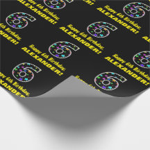 Feliz 6 de aniversário, Diversão de Estrelas Color