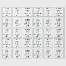 Papel De Presente FELIZ 71 RUAS ANIVERSÁRIO; Estilo de Deco de Arte;