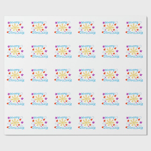 Papel De Presente Feliz Aniversário! (Aberto)
