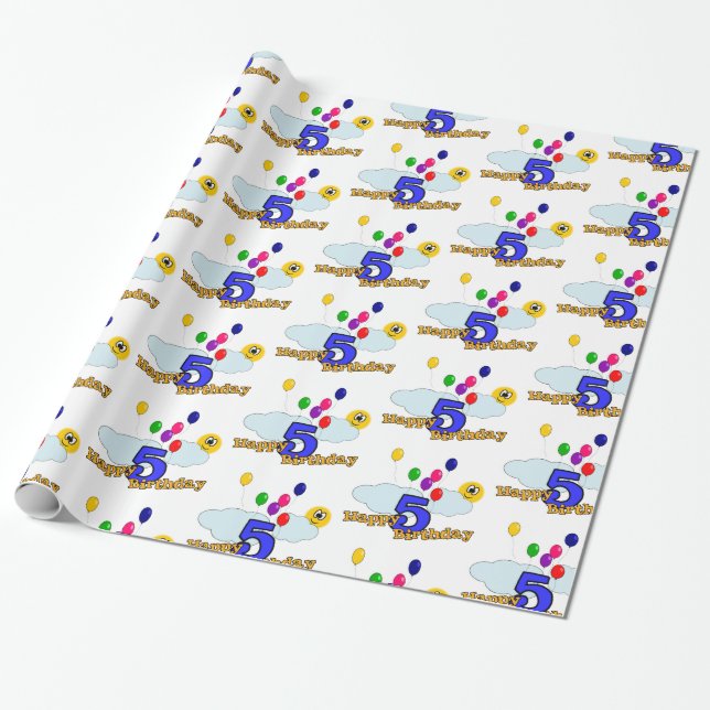 Papel De Presente Feliz aniversário (Desenrolado)