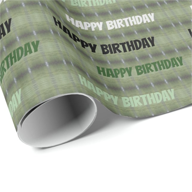 Papel De Presente Feliz aniversário (Ponta do rolo)