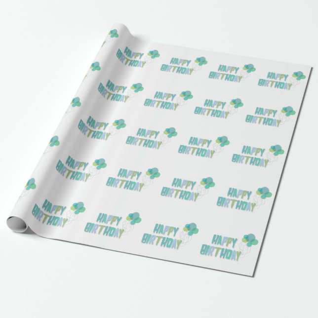 Papel De Presente Feliz aniversário (Desenrolado)