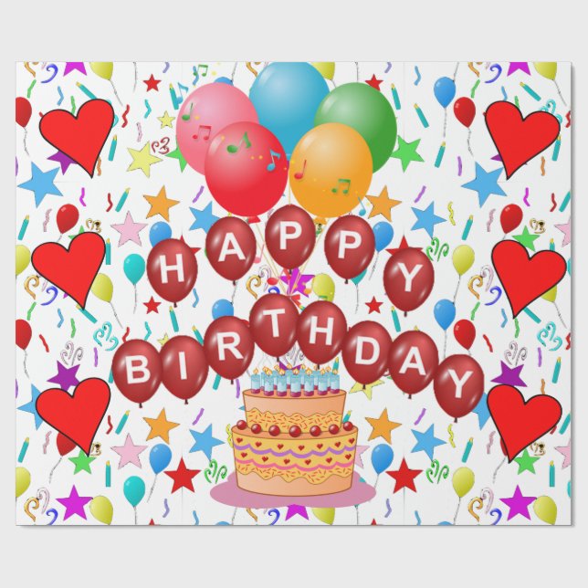 Papel De Presente Feliz aniversário! (Aberto)
