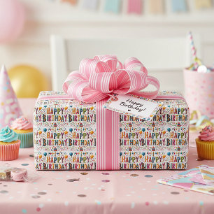 Papel De Presente Feliz Aniversário