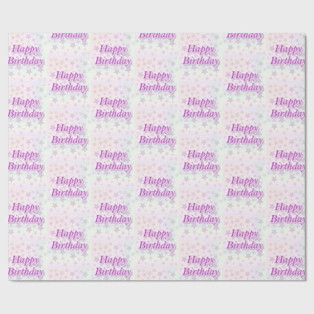 Papel De Presente Feliz aniversário! (Aberto)