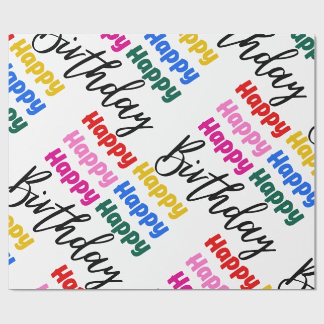 PAPEL DE PRESENTE FELIZ ANIVERSÁRIO (Aberto)