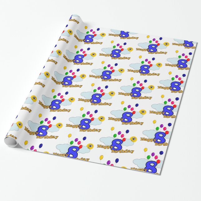 Papel De Presente Feliz aniversário (Desenrolado)