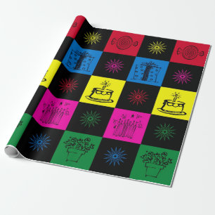 Papel De Presente Feliz aniversário