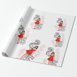 Papel De Presente Feliz aniversário 25