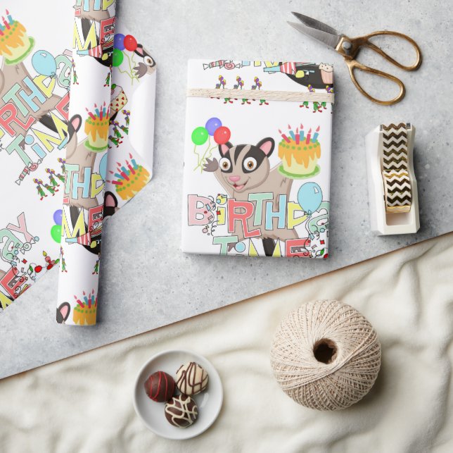 Papel De Presente Feliz Aniversário A Lavar Papel Possum (Artesanato)