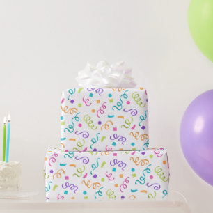 Papel De Presente Feliz aniversário Confetti