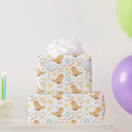 Papel De Presente Feliz Aniversário Cowboy