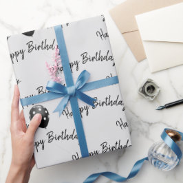 Papel De Presente Feliz aniversário de balões de Bolinhas